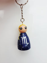 Load image into Gallery viewer, Star Sign Peg Doll Keyring
