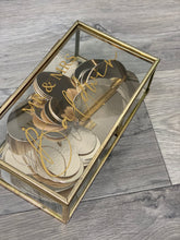 Load image into Gallery viewer, Gold Glass Alternative Guest Book with Hearts